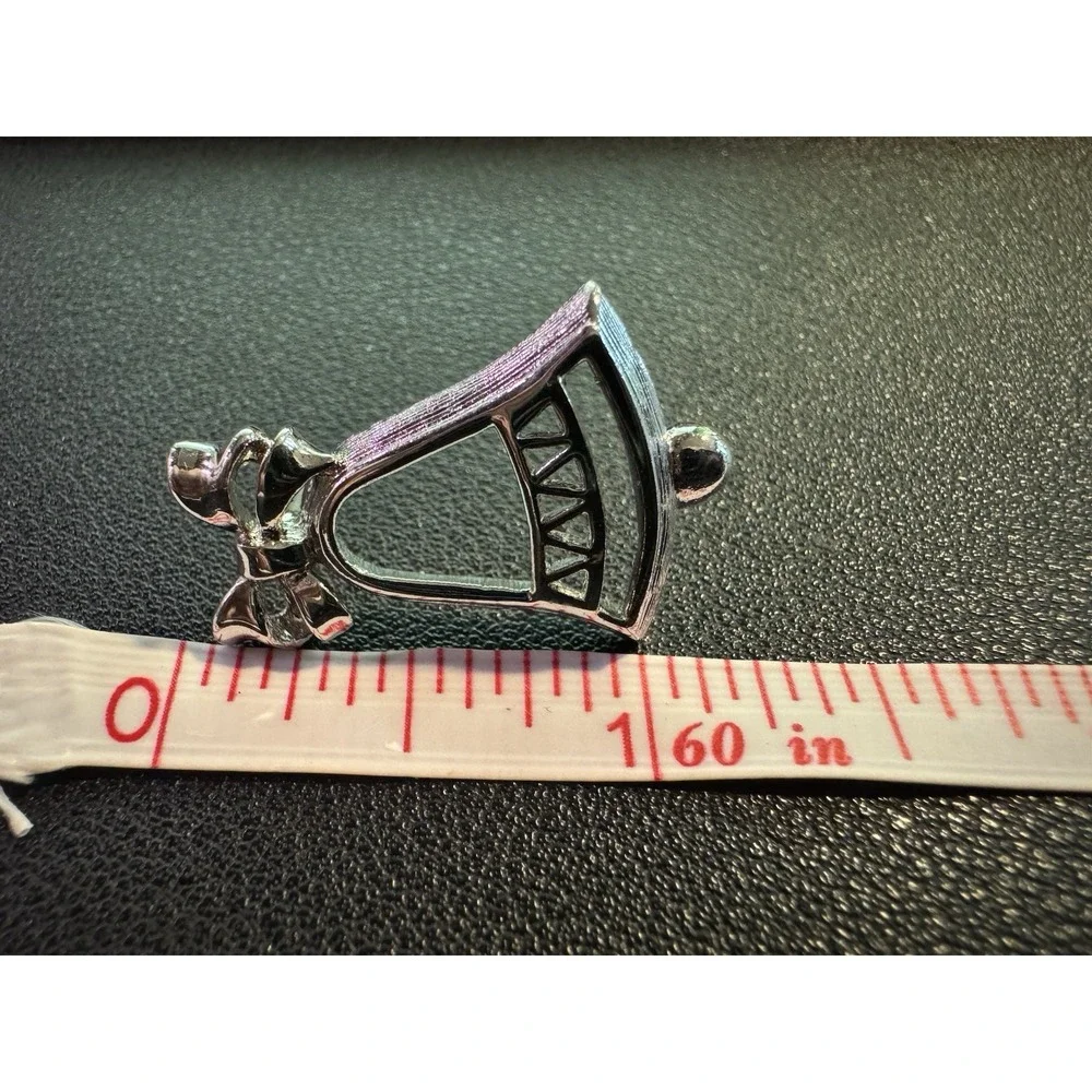 Vintage Avon Festive Bell Lapel Tack Pin 1981 Silver‎ Tone 1